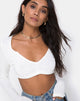 Image of Guan Crop Top in Rib Ivory