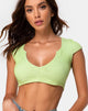 Image of Guanna Crop Top in Rib Lime