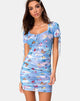 Image of Guenetta Dress in Blue Mesh Butterfly