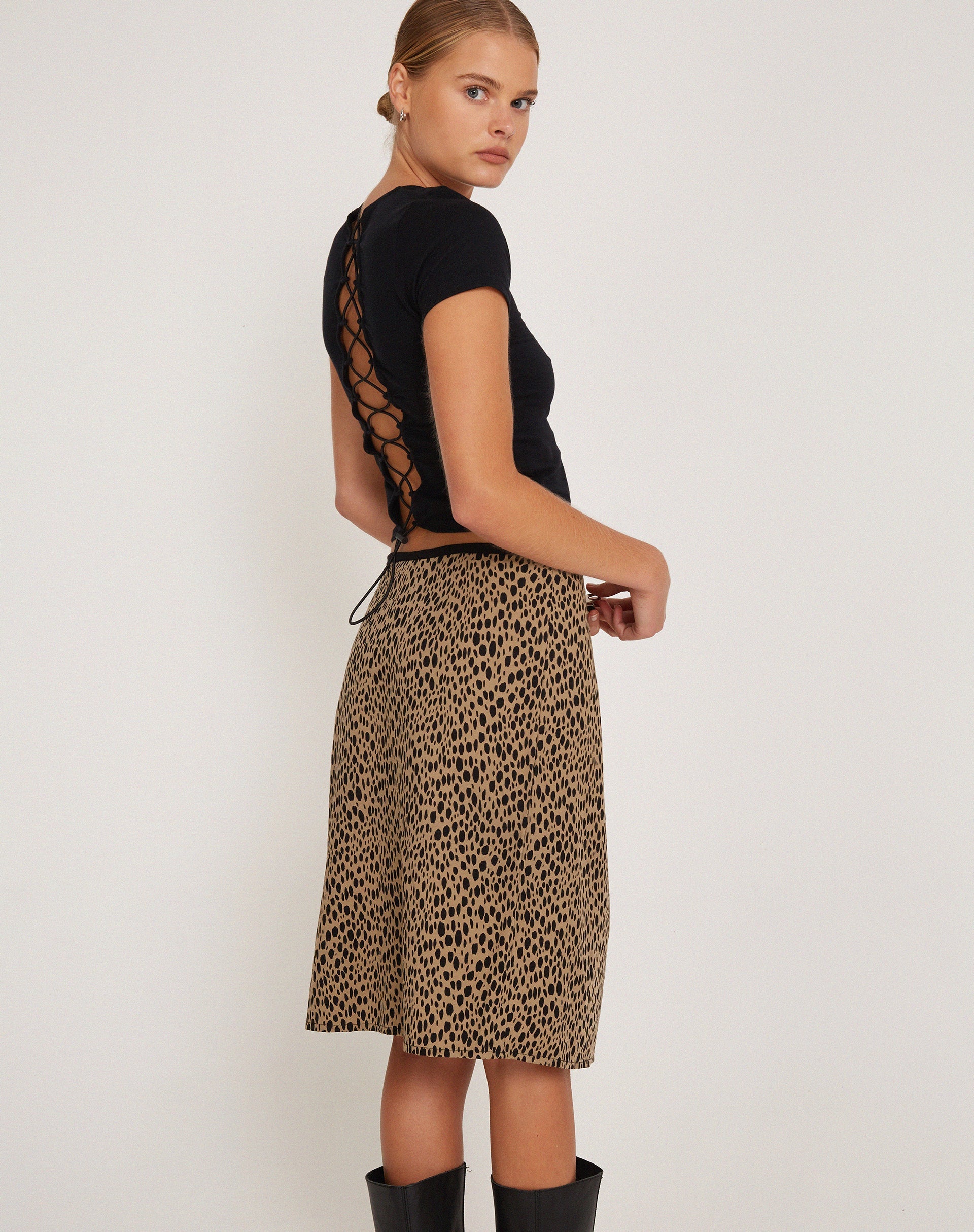 Cheetah on sale skirt midi