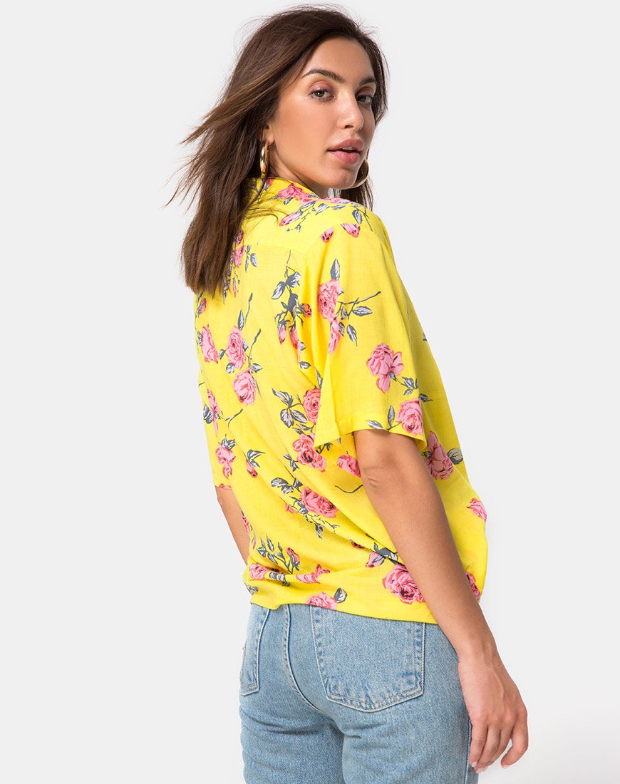 Image of Hawaiian Shirt in Candy Rose Yellow