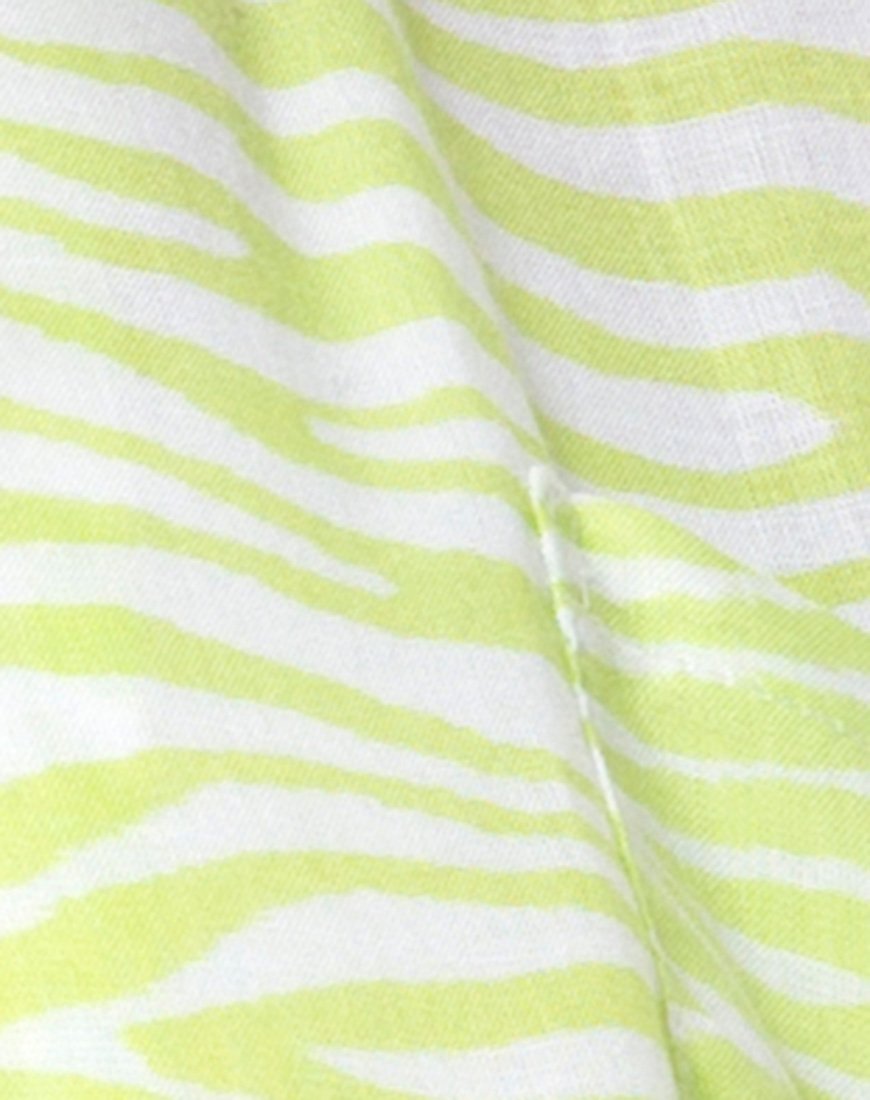 Image of Mini Broomy Skirt in Classic Zebra Lime