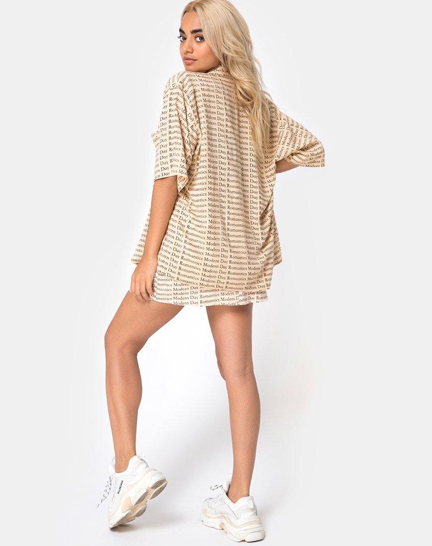 Image of Hawaiian Shirt in Modern Day Romantics Nude