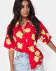 Image of Hawaiian Shirt in Sunny Days Red