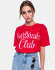 Image of Oversize Basic Tee in Heartbreaker Club Red