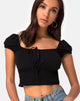 Image of Heina Crop Top in Black