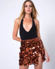 Image of Helena High Waist Skirt in Disc Sequin Rust