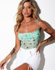 Image of Hemalia Cami Top in Mesh Bloom Lime