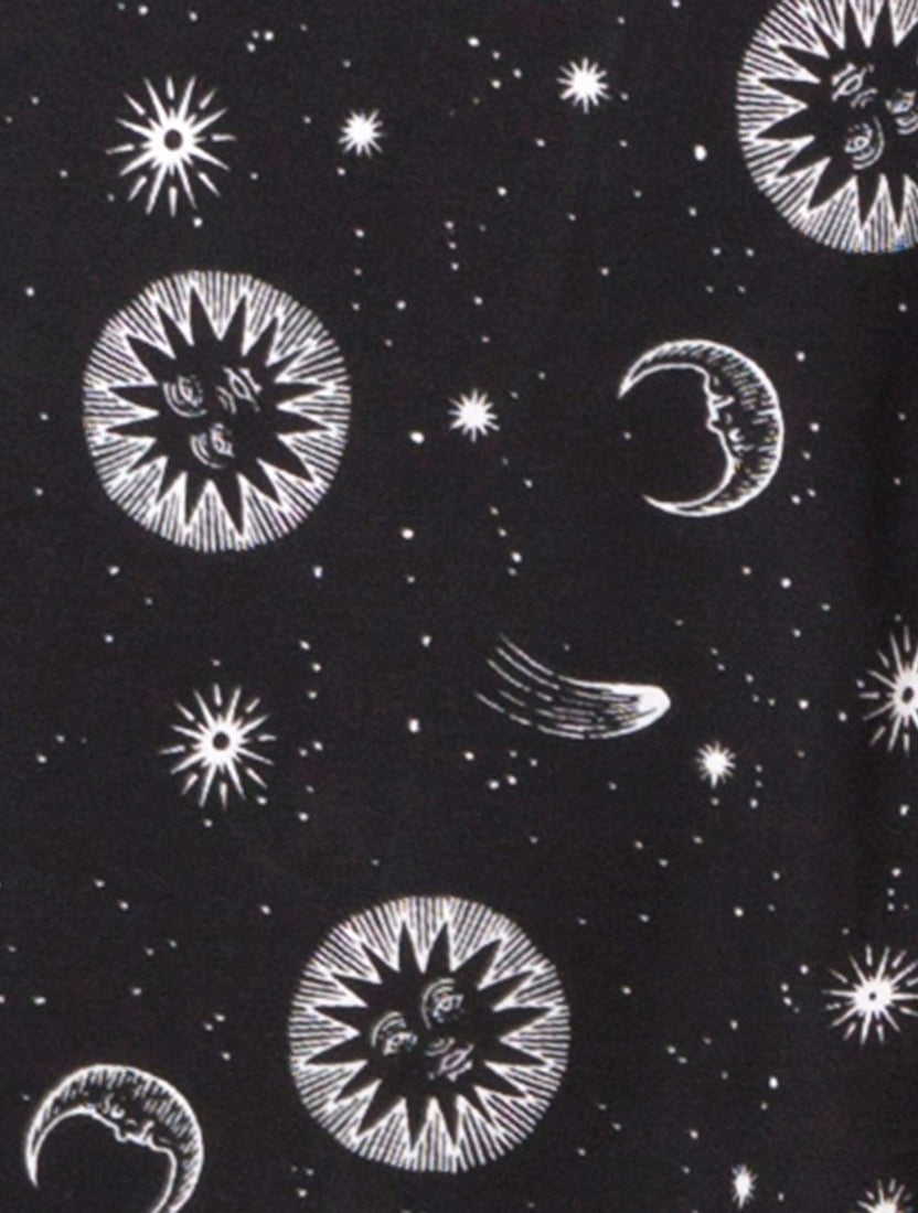 Side Split Small Celestial Black Maxi Dress |Hime - Motel Rocks ...