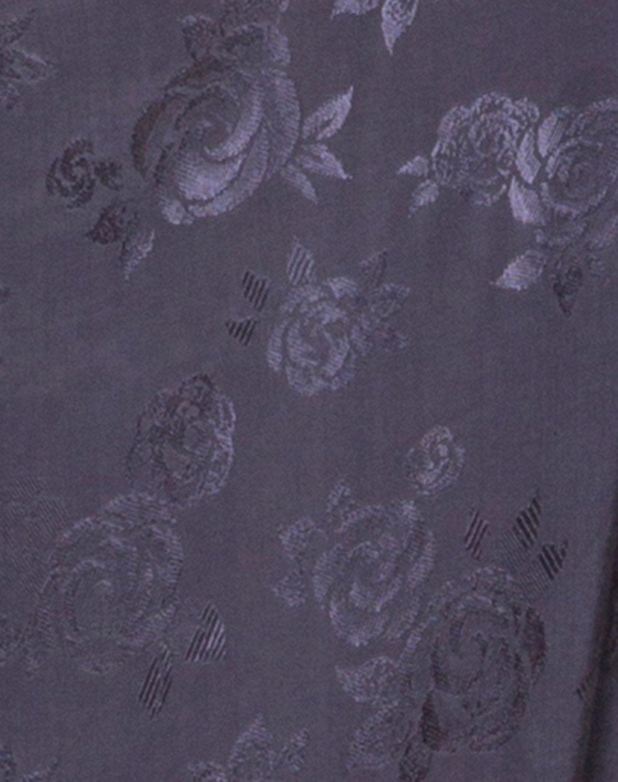 Image of Hime Maxi Dress in Satin Grey Rose