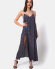 Image of Hime Maxi Dress in Satin Grey Rose