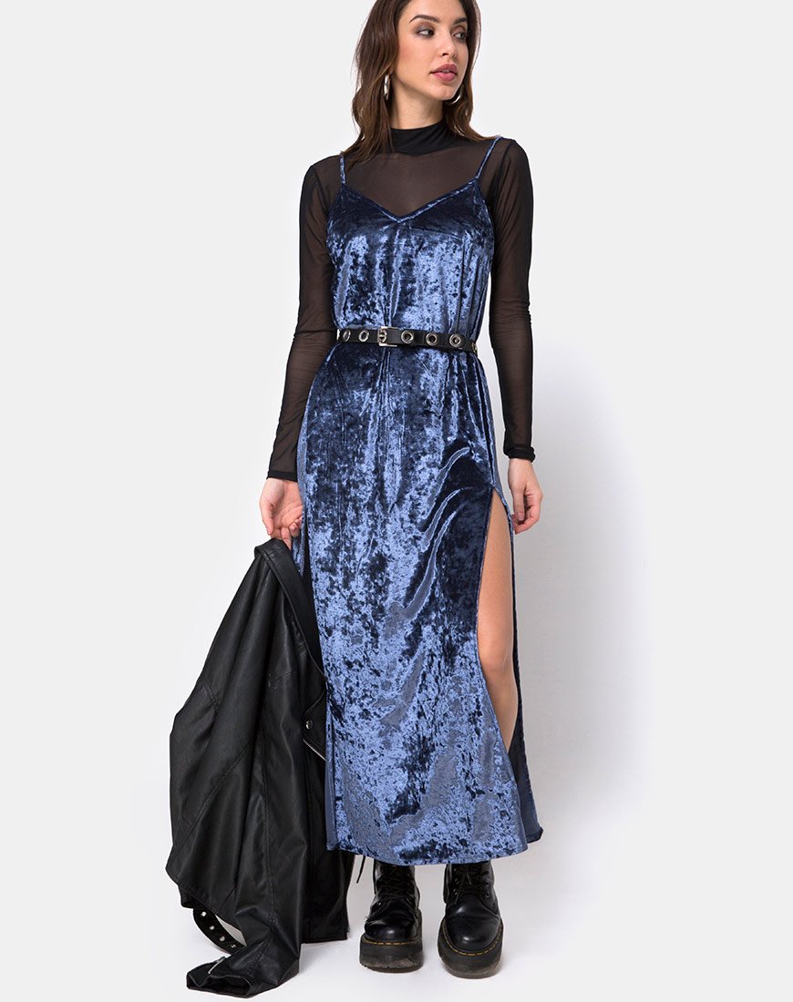 Image of Hime Maxi Dress in Velvet Blue