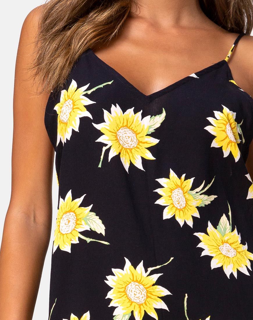 black maxi dress with yellow flowers Petal and Pup Women's Wrap Jacket Maxi Dress