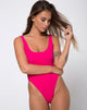 Image of Hoalo Swimsuit in Mini Rib Fushcia