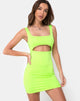 Image of Hulana Dress in Fluro Green