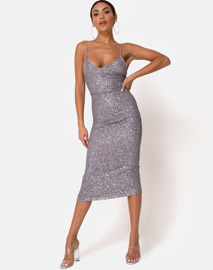 Silver Maxi Sequin Cowl Neck Dress | Hemia motelrocks-com-us Silver Maxi Sequin Cowl Neck Dress | Hemia motelrocks-com-us