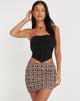 image of Ima Mini Skirt in 90s Geo Brown