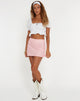 image of Ima Mini Skirt in Gingham Pink