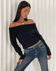 image of Koriya Bardot Top in Black