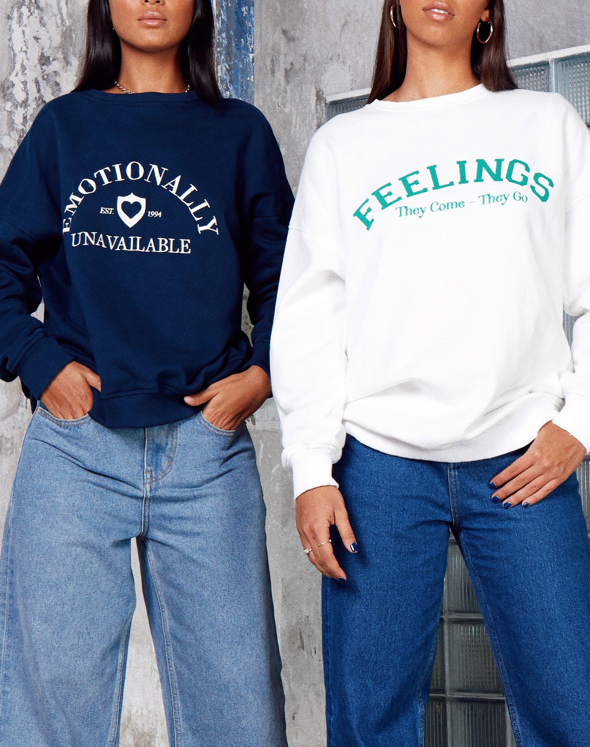 Image of Ted Sweatshirt in Navy Emotionally Unavailable