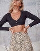 Image of Gato Crop Top in Rib Black