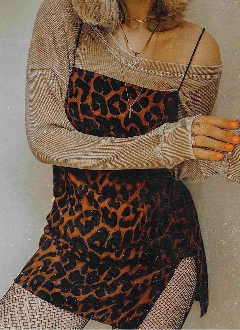 Datista Slip Jurk in Rode Slang main image 1