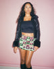 image of Ina Mini Skirt in Lips Green