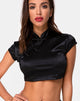 Image of Jakina Top in Spandex Black