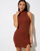 Image of Jamaika Mini Dress in Rib Chocolate