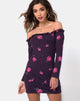 Image of Janelis Bodycon Dress in Evening Rose