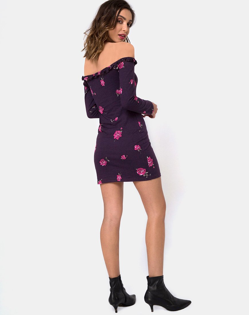 Image of Janelis Bodycon Dress in Evening Rose