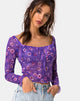 Image of Janina Top in Daisy Daze Purple