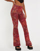 image of Jeevan Flare Trouser in Abstract Paisley Red