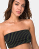 Image of Jeevan Bandeau Top in Neon Pinstripe