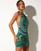 Image of Jessica Bodycon Dress in 70s Ripple Green