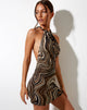 Image of Jessica Bodycon Dress in 70s Ripple