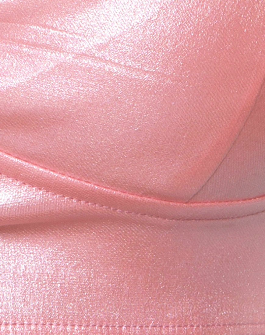 Image of Jessie Bralet in Metallic Shimmer Baby Pink