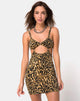 Image of Jezabel Cutout Dress in Leopard