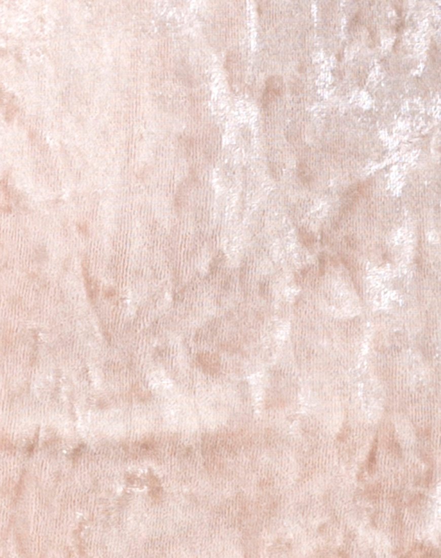Image of Jezabel Dress in Crushed Velvet Cream