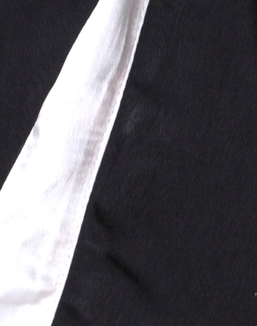 Image of Jiho Crop Top in Black with Ivory Stripe