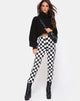 Image of Jolim Trouser in Checker Board Medium B/W