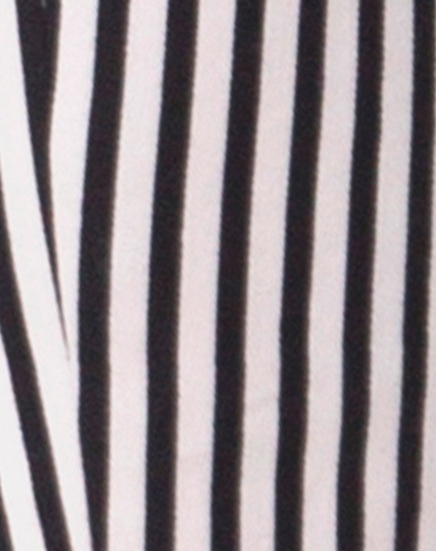 Image of Jolim Trouser in Mini Pinstripe Black and Nude