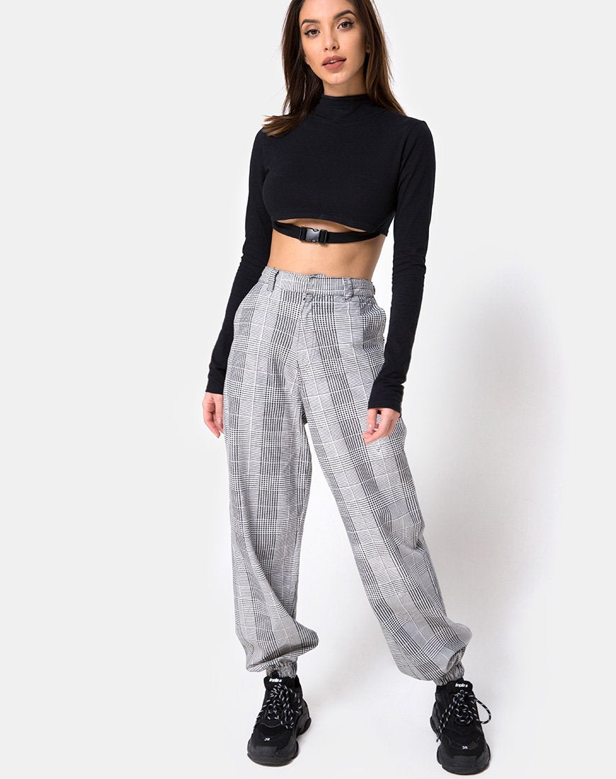 Image of Jubie Cargo Trouser in Charles Check Grey