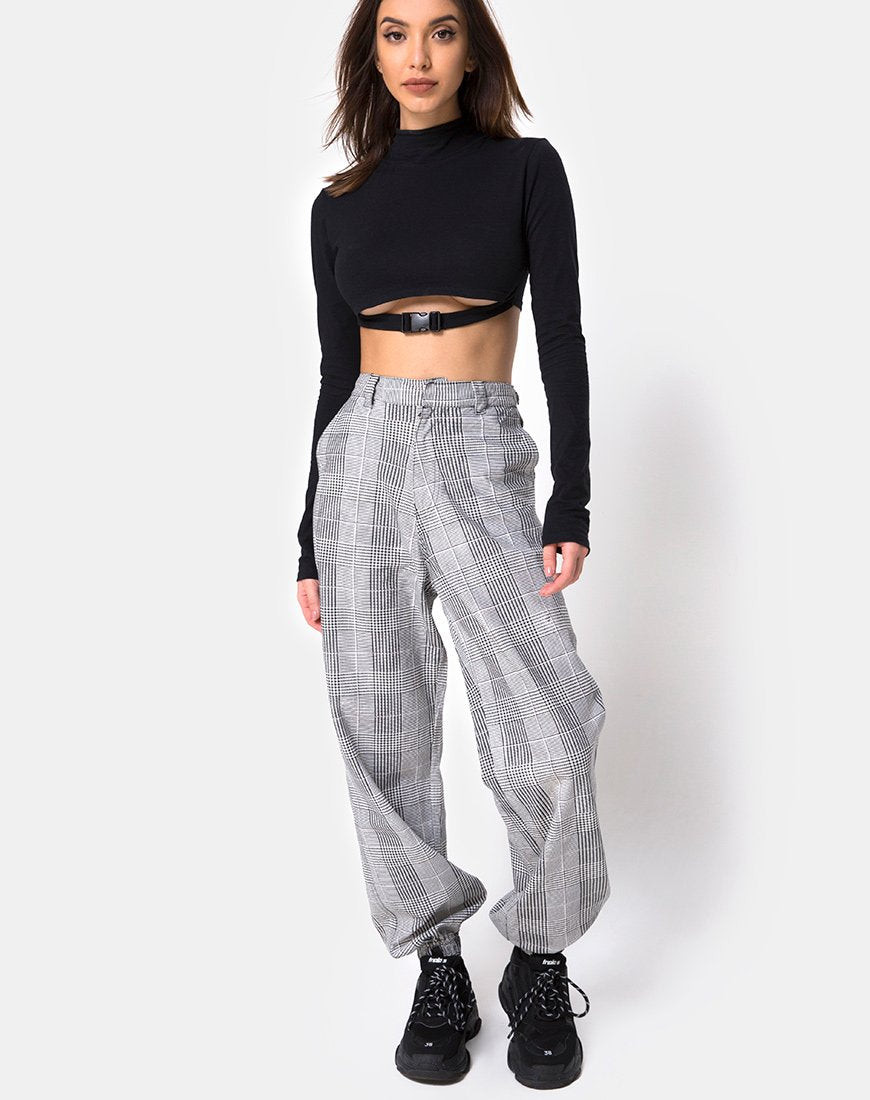 Image of Jubie Cargo Trouser in Charles Check Grey