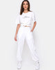 Image of Jubie Cargo Trouser in White Drill