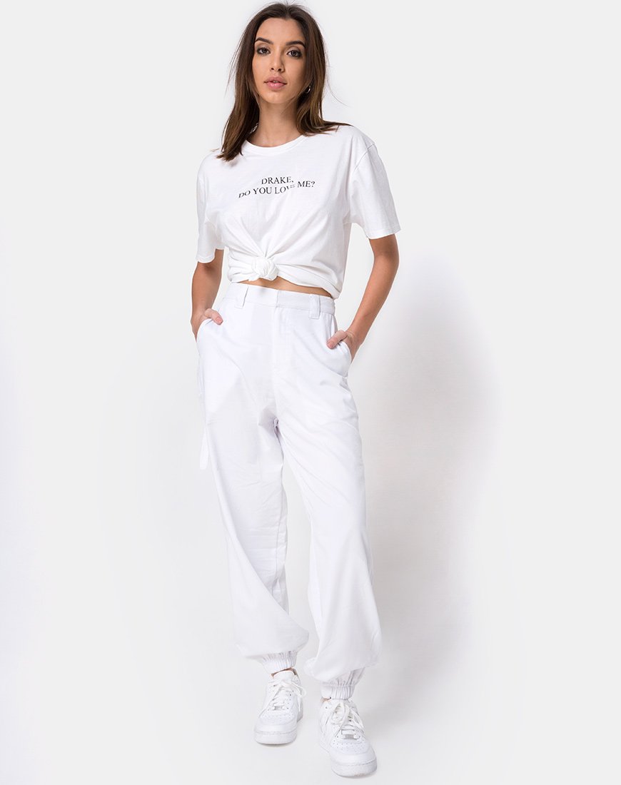 Image of Jubie Cargo Trouser in White Drill
