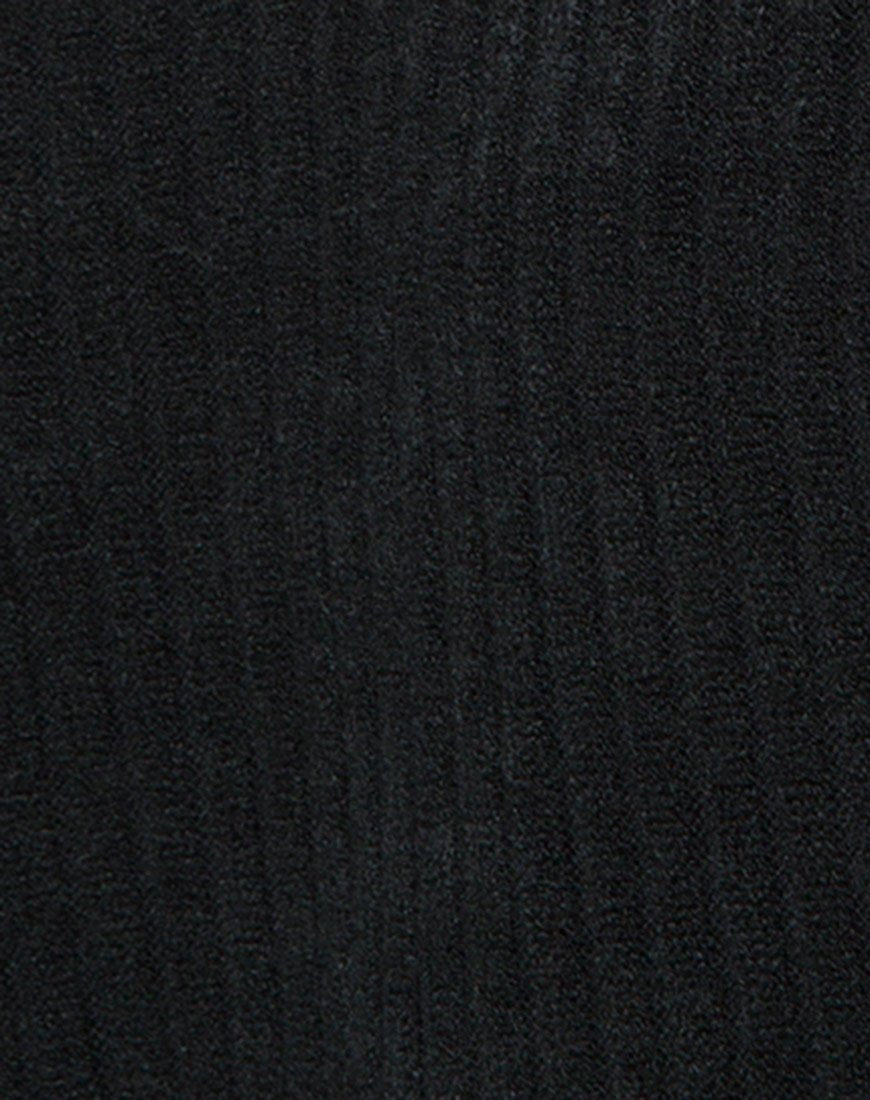 Image of Neve Jumper Dress in Rib Knit Black