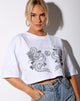 Image of Kai Tee in White Yin Yang Dragon Embro