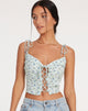 image of Kali Cami Top in Pretty Petal Green