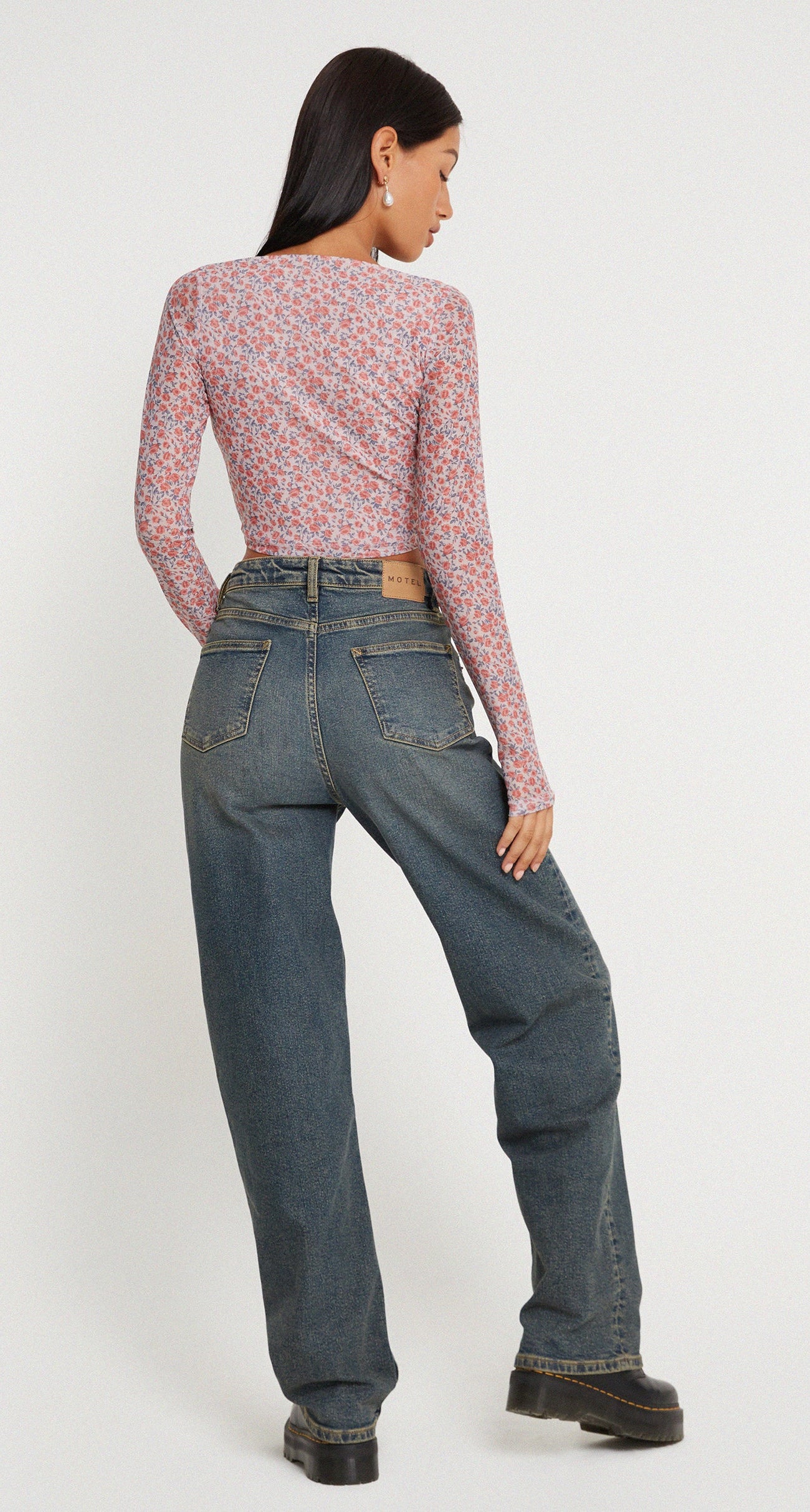 Kalisha Long Sleeve Top in Spring Rose Dusty Pink